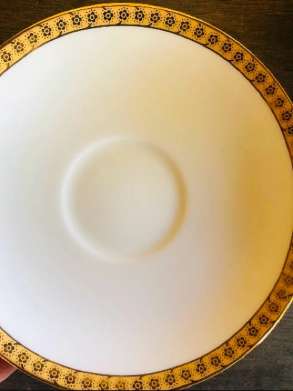 Rare Teavana Noble Poppy Yellow Bone China Tea Set 9 Pc 14k Gold